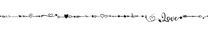 Heart arrow Font LOWERCASE