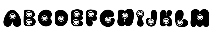 Heart bubble Regular Font UPPERCASE