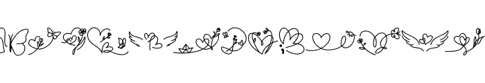 Heart clover Font UPPERCASE