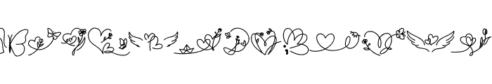 Heart clover Font LOWERCASE