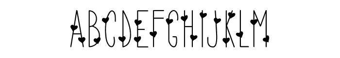 Heart letter Font LOWERCASE
