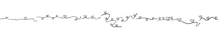 Heart line Font UPPERCASE