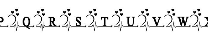 HeartBeatMonogram-Regular Font LOWERCASE
