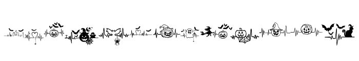 Heartbeat Halloween Font UPPERCASE