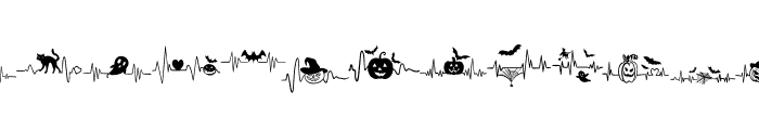 Heartbeat Halloween Font UPPERCASE