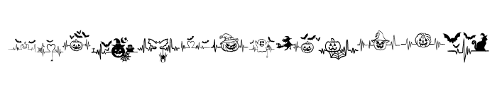 Heartbeat Halloween Font LOWERCASE