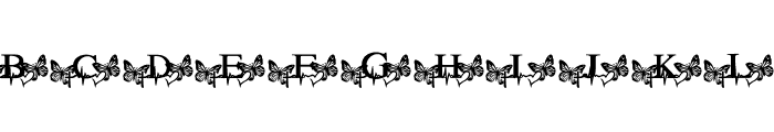 Heartbeat butterfly Font UPPERCASE