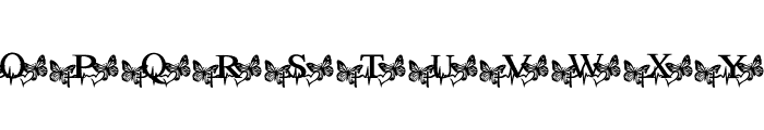 Heartbeat butterfly Font UPPERCASE