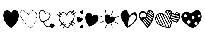 Hearts - Only Font OTHER CHARS