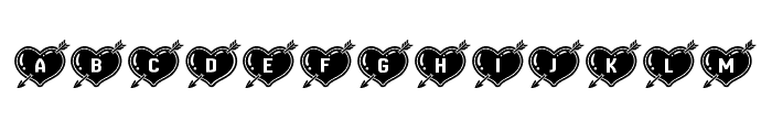Hearts and Arrows Regular Font UPPERCASE