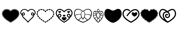Heartsymo Symbols Font OTHER CHARS