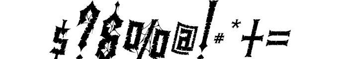 Heavytal Italic Font OTHER CHARS