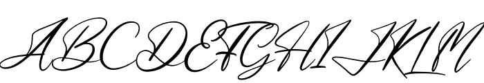 Helleglone Signature Font UPPERCASE