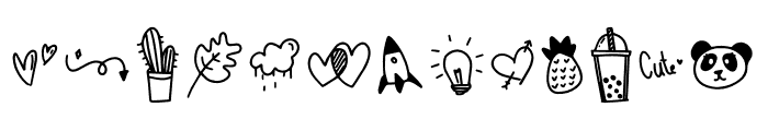 Hello Brownie Doodles Font UPPERCASE