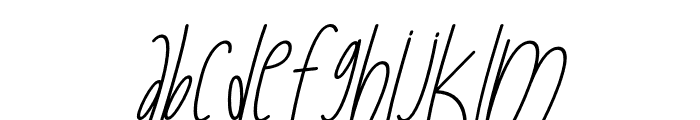 Hello Fanny Italic Font LOWERCASE