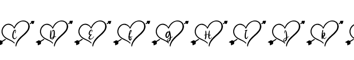 Hello Heart Monogram Regular Font LOWERCASE