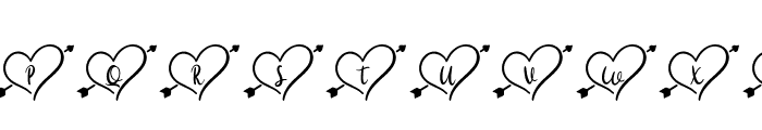 Hello Heart Monogram Regular Font LOWERCASE