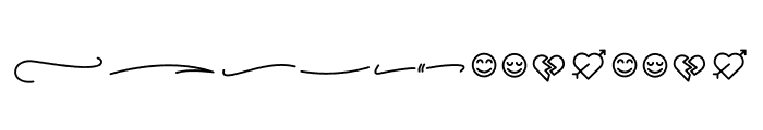 Hello Pretty - Swash - Doodle Font LOWERCASE