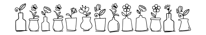 Hello Spring Dingbat Doodles Font LOWERCASE