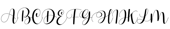Hello Tiffany Font UPPERCASE