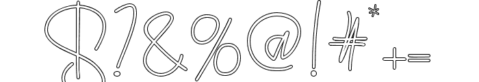 HelloBoy-Outline Font OTHER CHARS