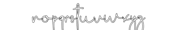 HelloBoy-Outline Font LOWERCASE