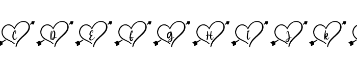 HelloHeartMonogram-Regular Font LOWERCASE