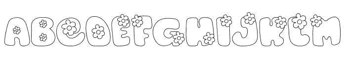 HelloPinkFlowers Font LOWERCASE