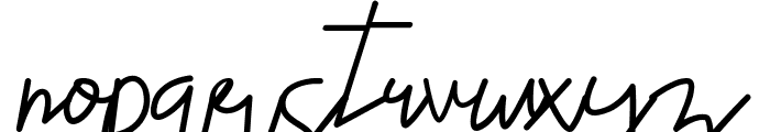 Hellyna signature script Font LOWERCASE