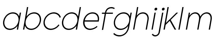Hemenix Extralight Italic Font LOWERCASE