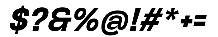 Henju-ExtraBoldSlanted Font OTHER CHARS