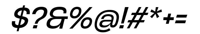 Henju Medium Slanted Font OTHER CHARS