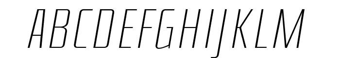 Hercikio LightItalic Font UPPERCASE