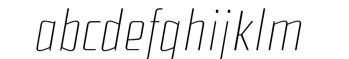 Hercikio LightItalic Font LOWERCASE