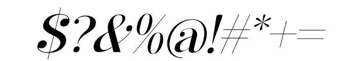Hergika Italic Font OTHER CHARS