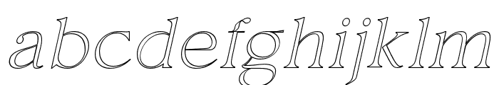 Hermitage Oblique Outline Font LOWERCASE