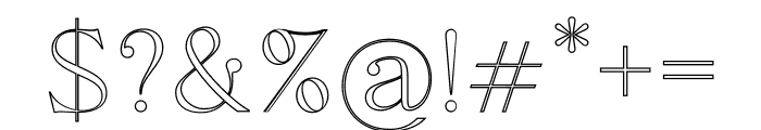 Hermitage Outline Font OTHER CHARS