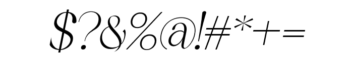 Herova Italic Oblique Font OTHER CHARS