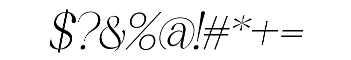 HerovaItalic-Oblique Font OTHER CHARS