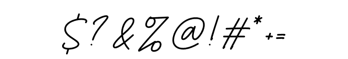 Herstton Signature Italic Font OTHER CHARS