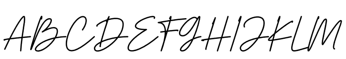 Herstton Signature Italic Font UPPERCASE