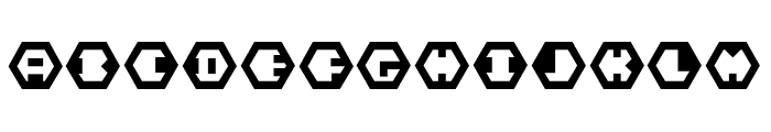 Hex-A Font UPPERCASE