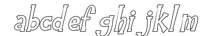 Hey Alfred Hollow Italic Font LOWERCASE