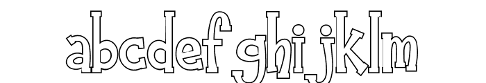 Hey Alfred Hollow Font LOWERCASE