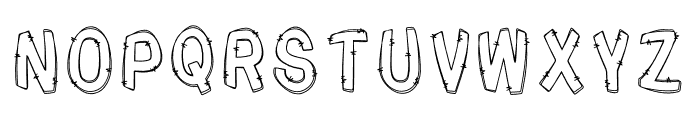 Hey Doodle Outline Double Font UPPERCASE