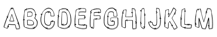 Hey Doodle Outline Double Font LOWERCASE