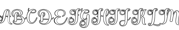 HeyJulliOutline-Regular Font UPPERCASE