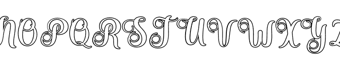 HeyJulliOutline-Regular Font UPPERCASE