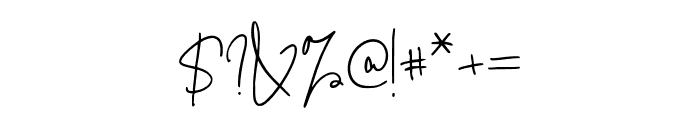 HidestySignature-Regular Font OTHER CHARS