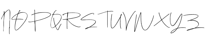 HidestySignature-Regular Font UPPERCASE